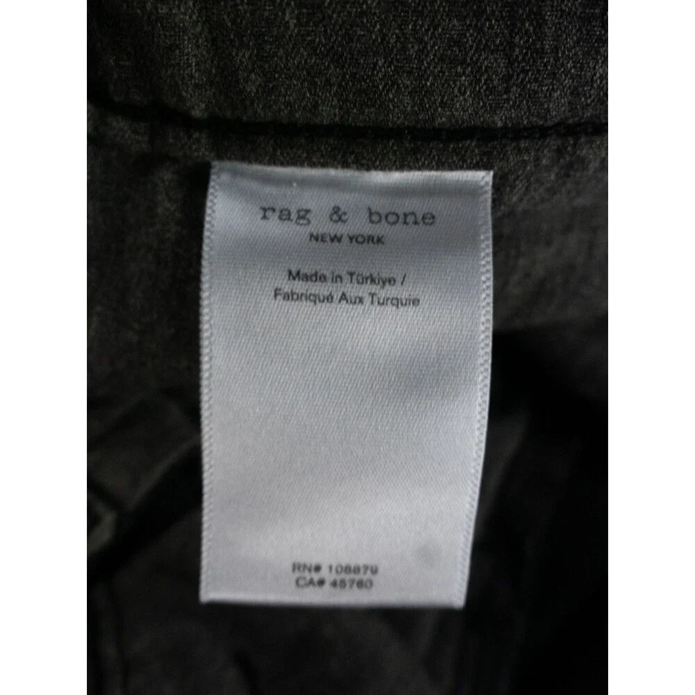 Rag & Bone Pants Mens 32 Actual 34x31 Black Fit 2 Stretch Twill Chino Slim Fit